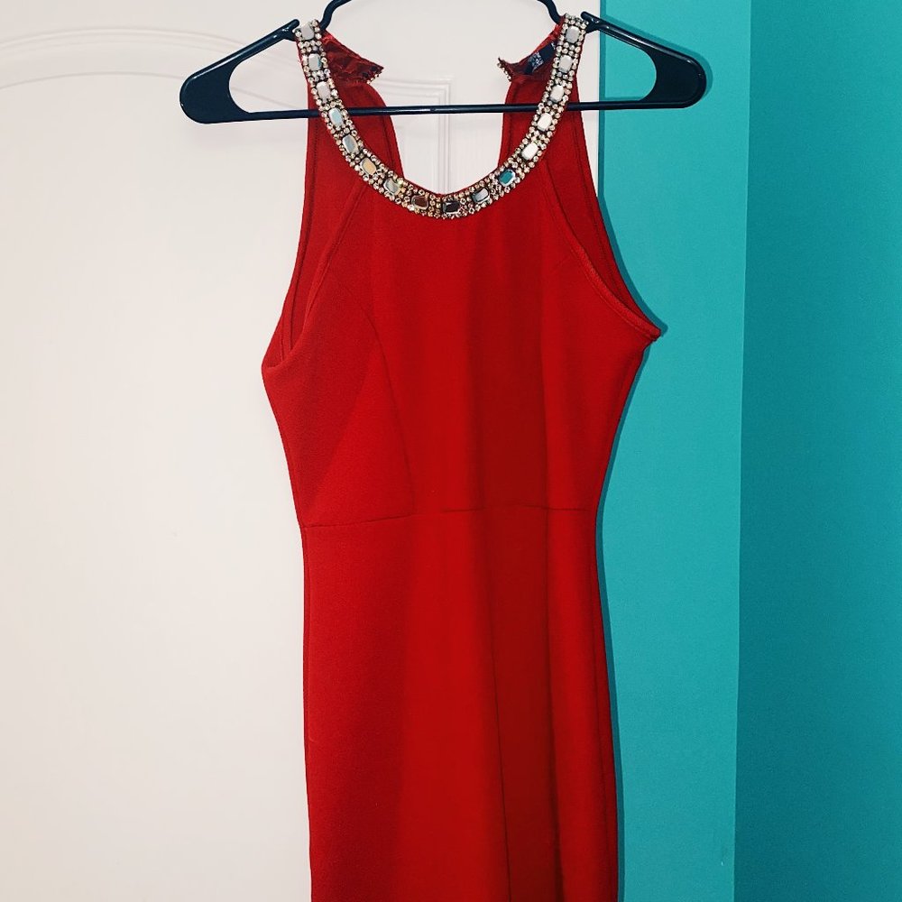 Papaya Bodycon Dress with Slit